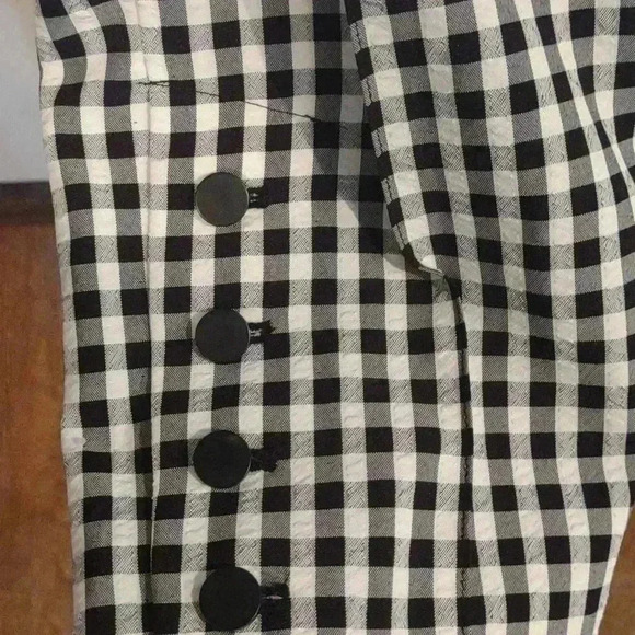 Nine‎ West size 8 pant black white check gingham unlined  lightweight - Picture 2 of 5